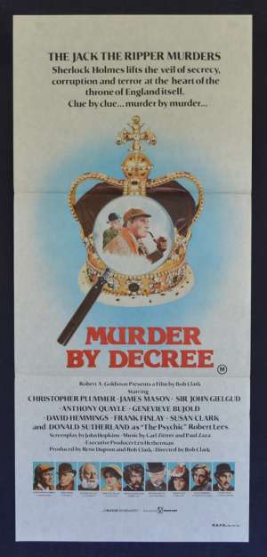 Murder By Decree Movie Poster Original Daybill Christopher Plummer James Mason