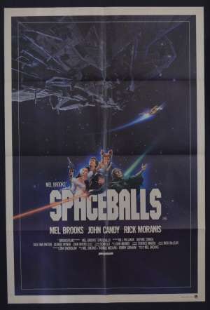 Spaceballs Movie Poster Original One Sheet Mel Brooks John Candy Star Wars