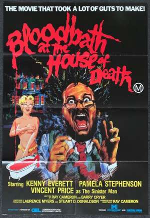 Bloodbath At The House Of Death Poster Original One Sheet 1983 Vincent Price