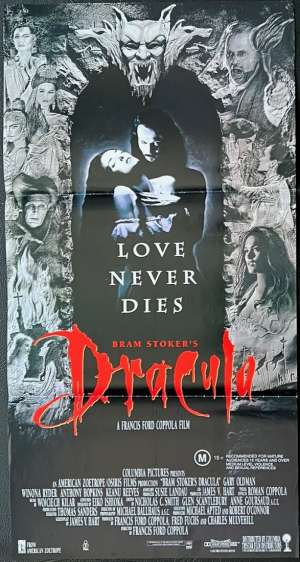 Bram Stokers Dracula Poster Daybill Original Rare 1992 Gary Oldman