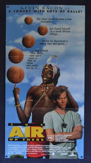 The Air Up There Movie Poster Original Daybill 1994 Kevin Bacon Basketball