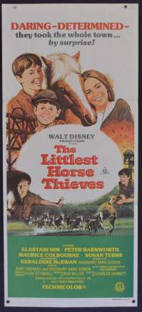 The Littlest Horse Thieves movie poster Daybill Disney AKA Escape From The Dark Alastair Sim