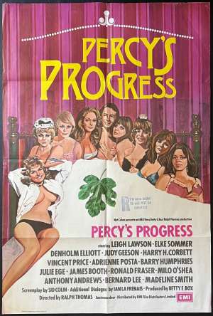 Percy&#039;s Progress Poster One Sheet English Original 1974 Vincent Price