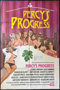 Percy's Progress Poster One Sheet English Original 1974 Vincent Price