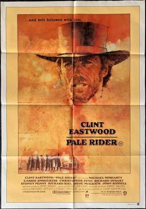 Pale Rider Poster One Sheet Original 1985 Clint Eastwood Western