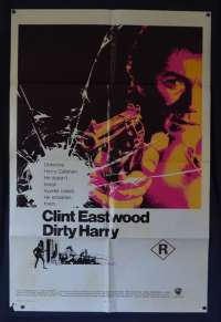 Dirty Harry Poster Original USA One Sheet International 1971 Clint Eastwood Cop
