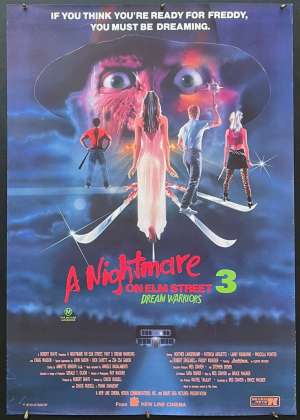 A Nightmare On Elm Street 3 Poster Original One Sheet 1987