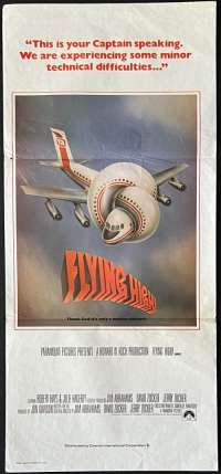 Flying High Movie Poster Original Daybill 1980 Airplane Daybill Robert Hays