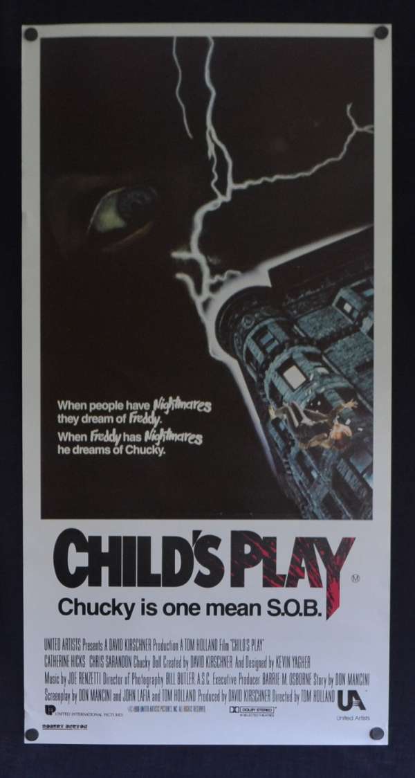 Child's Play 1988 Tom Holland Chucky Japonês Card mini pôster de filme B5