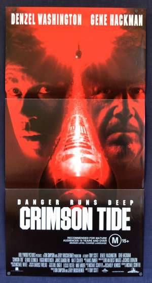Crimson Tide poster Daybill Denzel Washington Gene Hackman Submarine