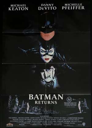 Batman Returns Movie Poster Original One Sheet 1992 Michael Keaton