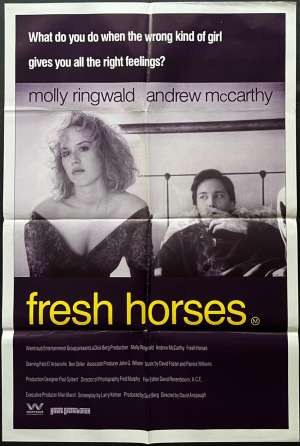 Fresh Horses Poster Original One Sheet 1988 Molly Ringwald McCarthy