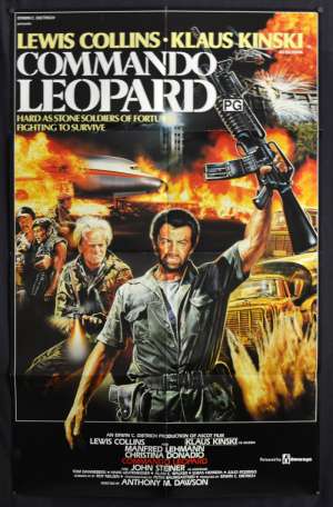 Commando Leopard Poster One Sheet Lewis Collins Klaus Kinski Lee Van Cleef