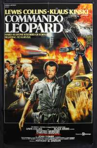 Commando Leopard Poster One Sheet Lewis Collins Klaus Kinski Lee Van Cleef
