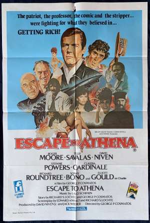 Escape To Athena Poster Original One Sheet 1979 Roger Moore David Niven