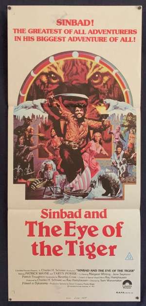 Sinbad And The Eye Of The Tiger Daybill movie poster Ray Harryhausen