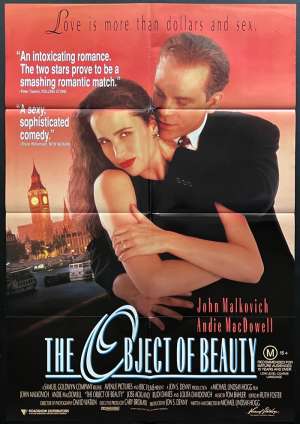 The Object Of Beauty Poster One Sheet Original 1990 Andie McDowell