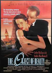 The Object Of Beauty Poster One Sheet Original 1990 Andie McDowell