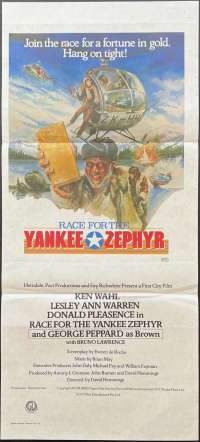 Race For The Yankee Zepher 1981 Daybill Movie Poster Ken Wahl Lesly Ann Warren