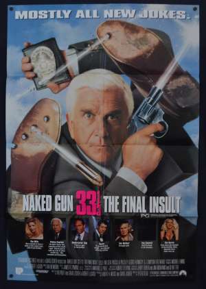 Naked Gun 33 1/3 The Final Insult Poster Original One Sheet Leslie Nielsen Comedy