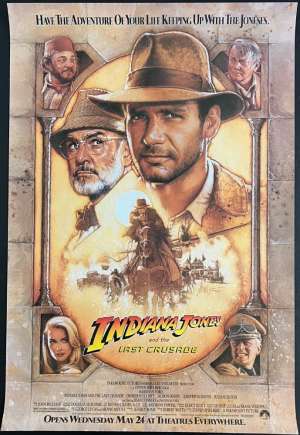 Indiana Jones And The Last Crusade 1989 One Sheet movie poster Rolled Harrison Ford