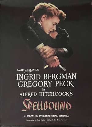 Spellbound Poster Ingrid Bergman Hitchcock Commercial Reprint 1987