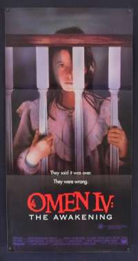 The Omen IV The Awakening 1991 Daybill movie poster Faye Grant