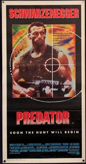 Predator Poster Original Daybill 1987 Arnold Schwarzenegger Carl Weathers