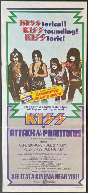 Kiss In Attack Of The Phantoms Poster Original Rare Daybill 1978