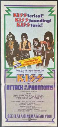 Kiss In Attack Of The Phantoms Poster Original Rare Daybill 1978