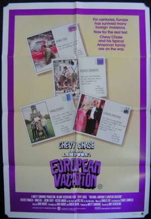 National Lampoon&#039;s European Vacation 1985 Chevy Chase One Sheet movie poster