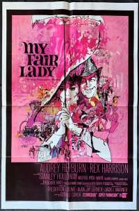 My Fair Lady Movie Poster Original USA One Sheet 1964 Audrey Hepburn