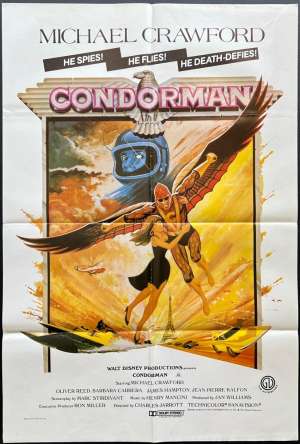 Condorman Movie Poster Original One Sheet 1981 Michael Crawford Oliver Reed