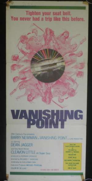 Vanishing Point 1971 Barry Newman Dean Jagger Daybill Poster