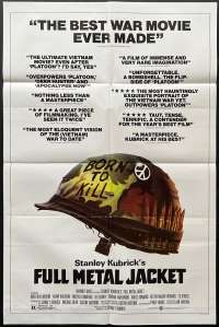 Full Metal Jacket Movie Poster Original One Sheet 1987 Stanley Kubrick Vietnam War