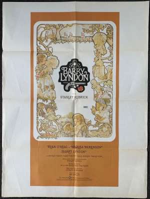 Barry Lyndon Movie Poster Original One Sheet 1975 Rare Art Stanley Kubrick