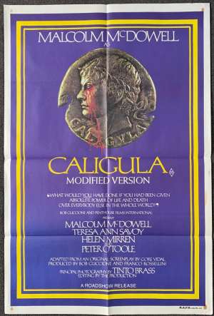 Caligula Poster Original One Sheet 1979 Erotica Rome Malcolm McDowell