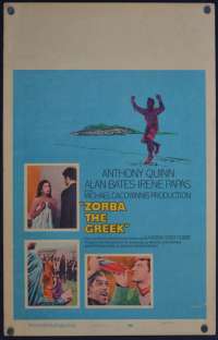 Zorba The Greek Poster Original USA Window Card Rolled 1964 Anthony Quinn