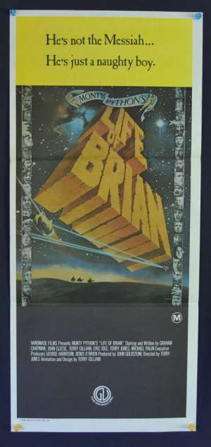 Monty Python&#039;s The Life Of Brian Poster Original Daybill 1979 John Cleese