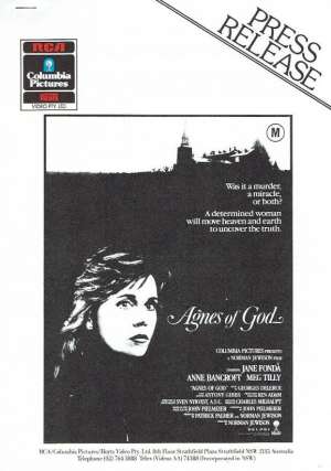Agnes Of God 1985 Home Video 3 page 1986 Press Release Jane Fonda