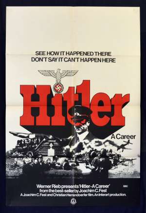 Hitler A Career Poster Original One Sheet 1977 War Documentary Nazis