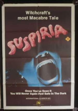 Suspiria movie poster Horror Dario Agento One Sheet