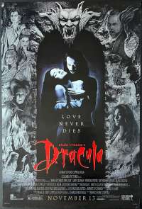 Bram Stokers Dracula Poster Rolled USA One Sheet Adv 1992 Ratings