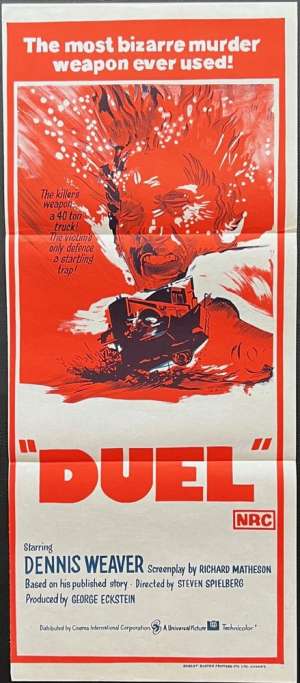 Duel Poster Original Daybill 1971 Dennis Weaver Steven Spielberg