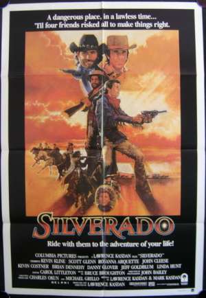 Silverado 1985 Kevin Kline Kevin Costner One Sheet movie poster