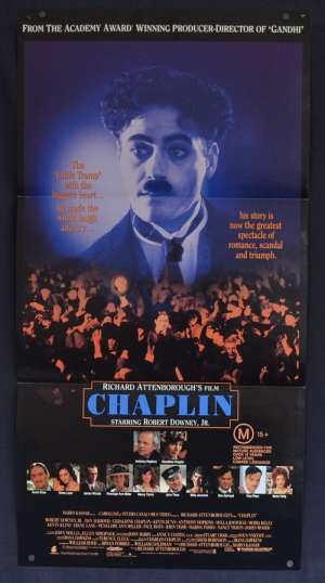 Chaplin 1992 Daybill movie poster Robert Downey Jr. Geraldine Chaplin