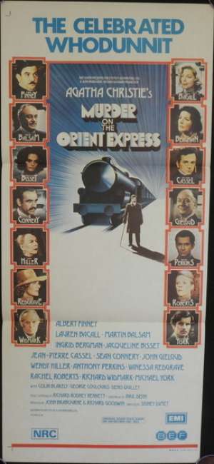 Murder On The Orient Express Daybill Poster Original 1974 Albert Finney Sean Connery