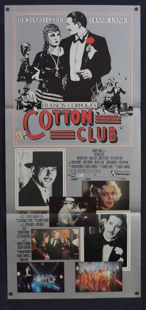 The Cotton Club 1984 Daybill movie poster Richard Gere Diane Lane Coppola