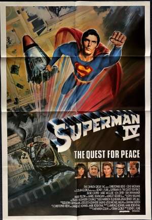 Superman IV The Quest for Peace Poster Original One Sheet Christopher Reeve