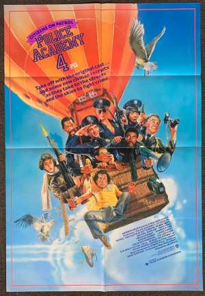 Police Academy 4 Poster Original One Sheet 1987 Drew Struzan Art